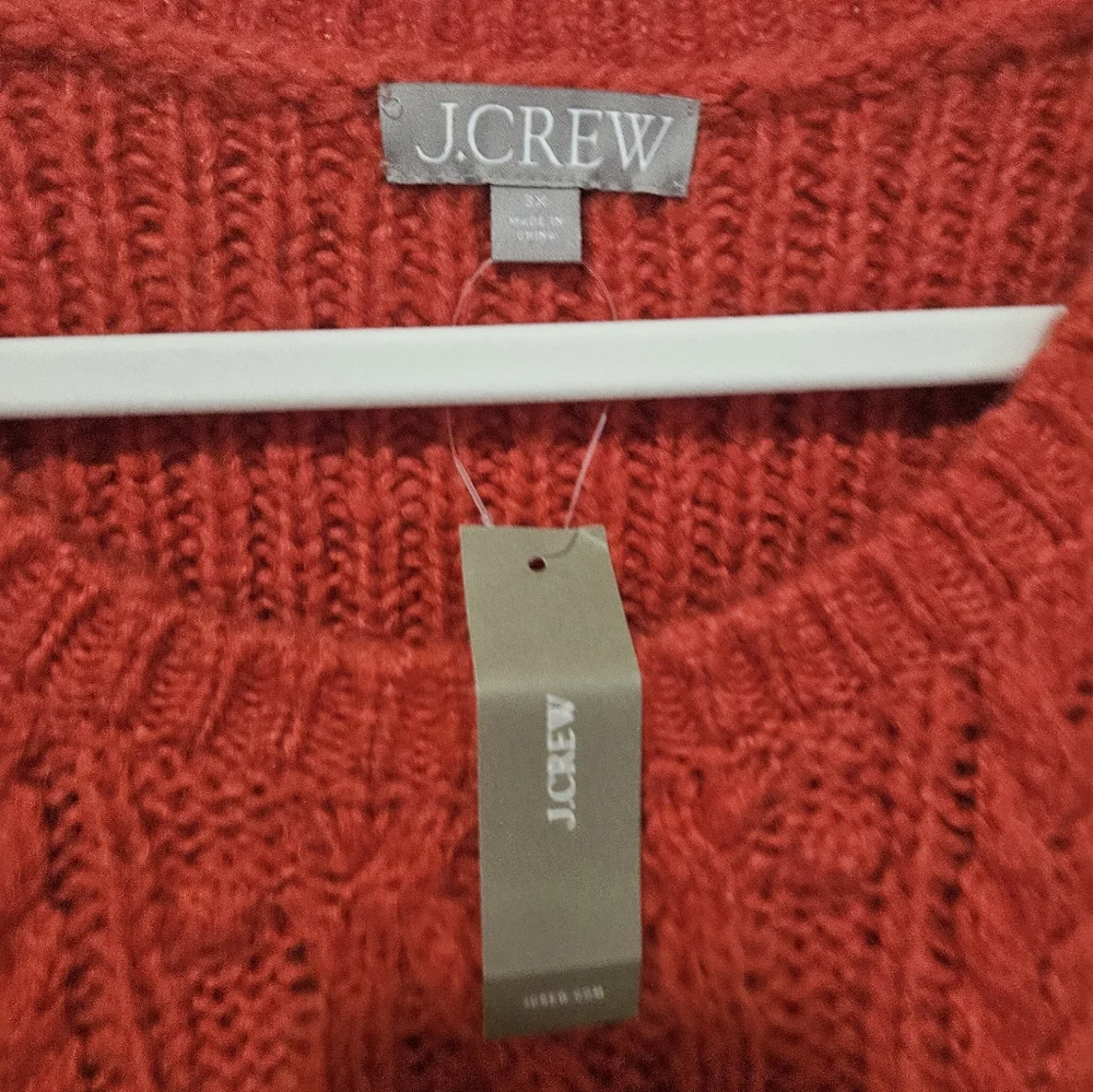 J.Crew Cropped Cable Knit Sweater Shell 3X NWT